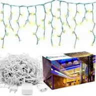 Oświetlenie świąteczne - Sople lampki 100LED kurtyny świetlne Biały Ciepły - miniaturka - grafika 1