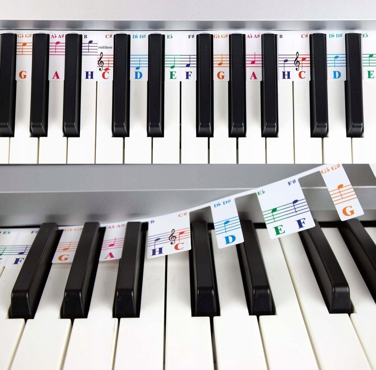 NAKŁADKA NA KLAWISZE 61 KLAWISZY ZDEJMOWANE INSTRUMENT NAUKA
