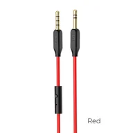 Kable - HOCO Audio Kabel - UPA12 AUX jack 3.5mm z mikrofonem 1m czerwony - miniaturka - grafika 1