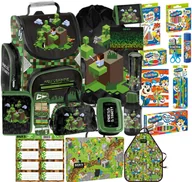 Plecaki szkolne i tornistry - 23 Elem Zestaw Tornister Szkolny Minecraft Tonister Minecraft Plecak - miniaturka - grafika 1