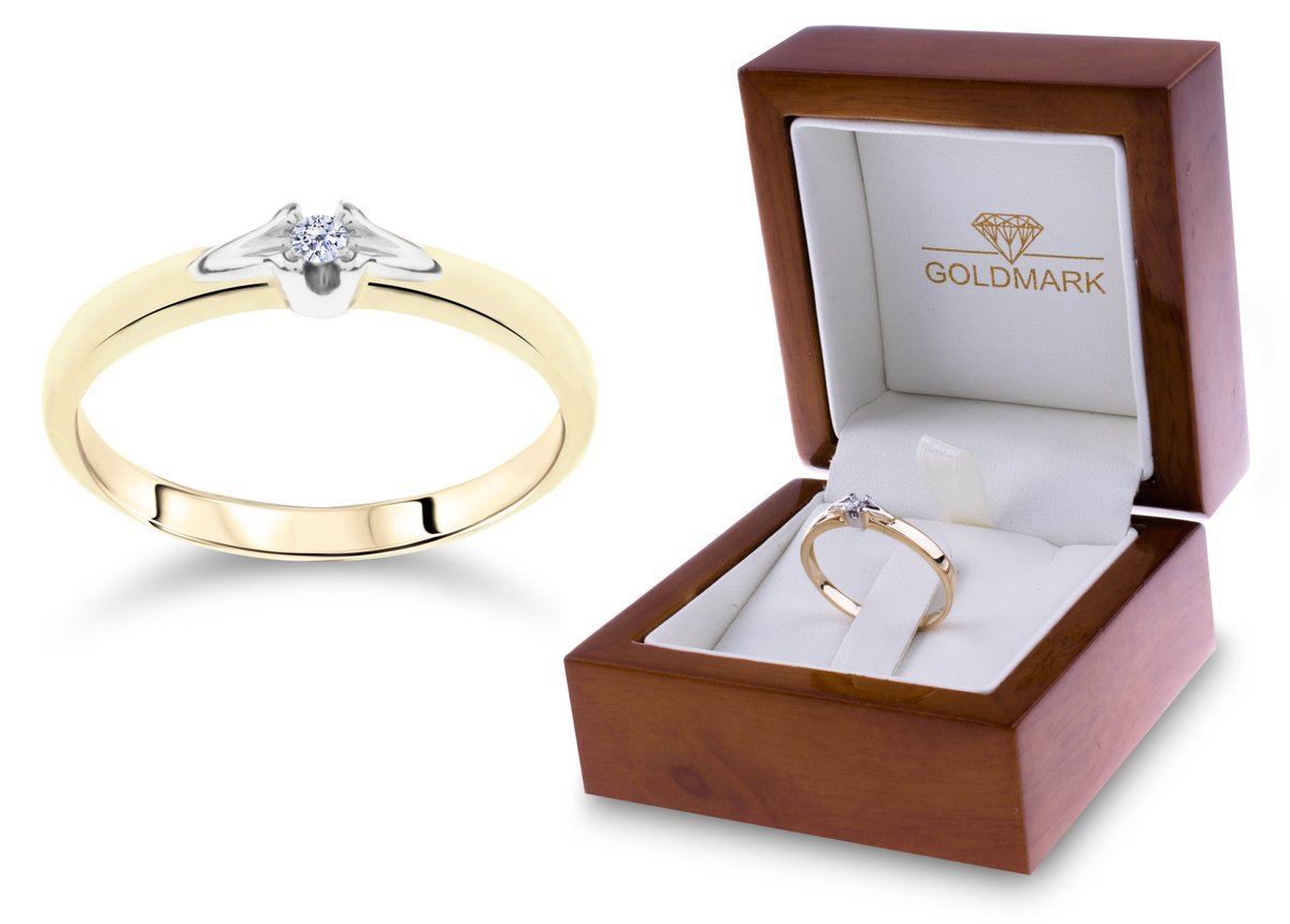 ZŁOTY PIERŚCIONEK ZŁOTO ZARĘCZYNOWY 585 HN93 R15