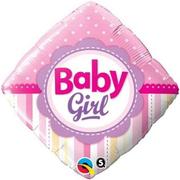Baby shower i roczek - Qualatex Balon foliowy 18" Baby Girl różowy 14400 - miniaturka - grafika 1