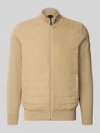 Swetry męskie - Bluza rozpinana ze stójką i pikowaniem - miniaturka - grafika 1