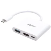 Huby USB - SAVIO Hub SAVIO AK-48 3w1 - miniaturka - grafika 1