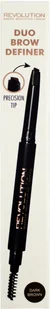 Makeup Revolution London London Duo Brow Definer kredka do brwi 0,15 g dla kobiet Dark Brown - Akcesoria i kosmetyki do stylizacji brwi - miniaturka - grafika 5