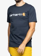 Koszulki męskie - T shirt męski Carhartt Core Logo T-Shirt S/S - navy - miniaturka - grafika 1