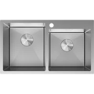 Zlewozmywaki - Mexen Xorin zlewozmywak stalowy 2-komorowy 780 x 450 mm, inox - 6441782000-01 - miniaturka - grafika 1