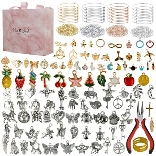 Zestaw Do Robienia Biżuterii Bransoletek Diy 300 Elementów U983 - Bransoletki Zestaw Do Robienia Biżuterii Bransoletek Diy 300 Elementów U983 - Bransoletki - miniaturka - grafika 1