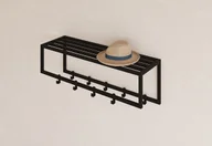 Wieszaki i stojaki - Wieszak Ari z półką metalową - miniaturka - grafika 1