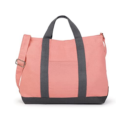Eco Right Duża torebka i torba na zakupy, torba plażowa, torba kąpielowa, płócienna torba robocza męska z uchwytem Crossbody, jasnoróżowy (Light Rose), jeden rozmiar