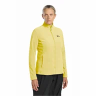 Bluzy damskie - Damska bluza polarowa Jack Wolfskin TAUNUS FZ W lemon ice - XS - miniaturka - grafika 1