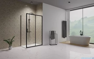 Radaway Premium Pro Black Kdj kabina 140x80cm prawa szkło przejrzyste 1015140-54-01R/1016080-54-01 - Kabiny prysznicowe - miniaturka - grafika 3