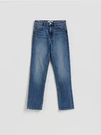 Spodnie damskie - Reserved - Jeansy straight leg - granatowy - miniaturka - grafika 1