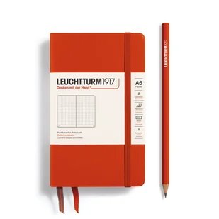 Notatnik Leuchtturm1917 Pocket A6, twarda oprawa, kropki, Fox Red - Notesy i bloczki - miniaturka - grafika 1