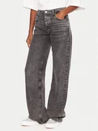 Spodnie damskie - Roxy Jeansy Milla ERJDP03312 Szary Wide Leg - miniaturka - grafika 1