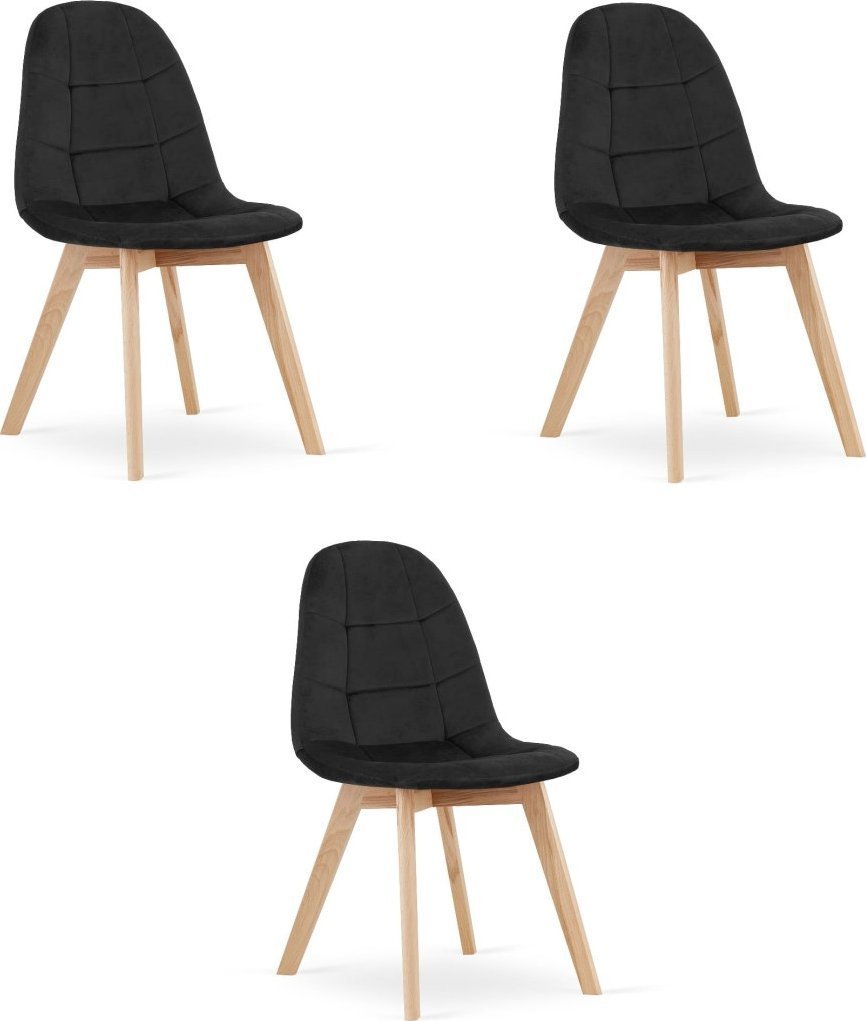 Leobert Krzesło BORA - czarny aksamit x 3