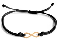 Bransoletki - Złota bransoletka sznurkowa 333 nieskończoność - miniaturka - grafika 1