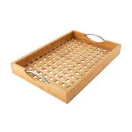 Tace i patery - Taca bambusowa Bambou prostokątna 43 x 29 x 5 cm brązowy - miniaturka - grafika 1