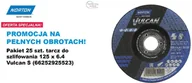 Tarcze do pił - Symantec NORTON TARCZA DO SZLIFOWANIA VULCAN 125mm x 6,4mm A30S DO METALU /25szt. - miniaturka - grafika 1