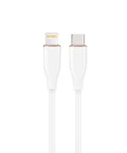 Kable USB - GEMBIRD Kabel premium USB Type-C do 8-pin ładowanie i transmisja danych oplot silikonowy 1.5 m biały - miniaturka - grafika 1