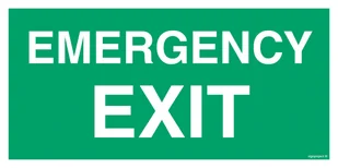 AC002 EMERGENCY EXIT, KS - FOLIA PODŁOGOWA FOTOLUMINESCENCYJNA; (1000X500MM) - Systemy ekspozycyjne i znaki informacyjne - miniaturka - grafika 1