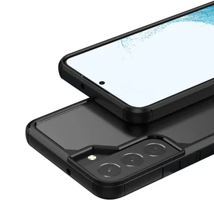 Crong Hybrid Clear Cover - Etui Samsung Galaxy S22+ (czarny) - Etui i futerały do telefonów - miniaturka - grafika 3