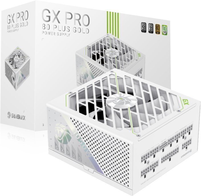 GameMax PSU GX PRO 1050G WH 1050W Gold Full Modular White
