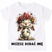 Koszulki dla dziewczynek - Koszulka z zajączkiem na Wielkanoc - wzór zajączek7 - miniaturka - grafika 1