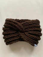 Apaszki i szaliki damskie - Opaska czekoladowy brąz handmade - miniaturka - grafika 1