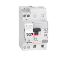 Pozostałe detektory - Przeciwpożarowy detektor iskrzenia DX3 STOP ARC zintegrowany z RCCB 2P 10kA C10 30mA Typ A Legrand 415965 - miniaturka - grafika 1