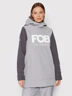 Bluzy sportowe damskie - 4F Bluza techniczna H4Z21-SFD001F Fioletowy Relaxed Fit - miniaturka - grafika 1