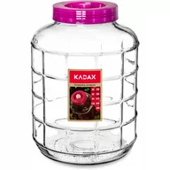Pojemniki kuchenne - Szklany słoik na wino i przetwory 30L różowe wieczko - miniaturka - grafika 1