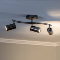 Lampy sufitowe - Lucea Reflektor sufitowy Spotte, czarny-chrom, 3-pkt. - miniaturka - grafika 1