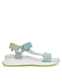 Sandały damskie - Rieker Sandały W2951-10 Niebieski - miniaturka - grafika 1