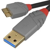 Kable USB - Lindy 36766 Kabel USB 3.0 A Micro-B Anthra Line 1m LY-36766 - miniaturka - grafika 1