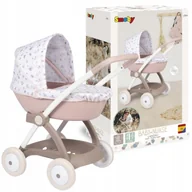 Akcesoria dla lalek - SMOBY BABY NURSE GŁĘBOKI WÓZEK DLA LALEK Z DASZKIEM GONDOLA + KOSZYK 18M+ - miniaturka - grafika 1