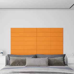 Panele ścienne, 12 szt., żółte, 90x15 cm, tkanina, 1,62 m² - Panele ścienne i boazeria - miniaturka - grafika 1