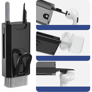 Czyścik wielofunkcyjny do ekranu klawiatury słuchawek Alogy Cleaner Set 8w1 do telefonów laptopów PC Czarny - Części i akcesoria do laptopów - miniaturka - grafika 7