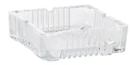 Trafika - Popielniczka popielnica szklana kwadratowa bezbarwna stołowa 10,5x10,5x3,5 cm kod: O-569328 + Sprawdź na SuperWnetrze.pl - miniaturka - grafika 1