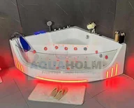 Wanny z hydromasażem - Wanna narożna z hydromasażem Aquaholm PREMIUM LINE 011 150cm x 150cm x 58cm BLUETOOTH, PODGRZEWACZ WODY, USB, PILOT - miniaturka - grafika 1