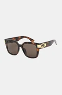 Okulary przeciwsłoneczne - Gucci okulary przeciwsłoneczne damskie kolor brązowy GG1690SK - miniaturka - grafika 1