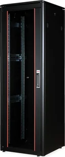 ROLINE Netzwerkschrank Pro 48,26cm 19Zoll 36 HE 600x600 BxT Glastor schwarz - Szafy rack - miniaturka - grafika 1