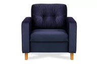 Fotele - Granatowy welurowy fotel do salonu ERISO - miniaturka - grafika 1