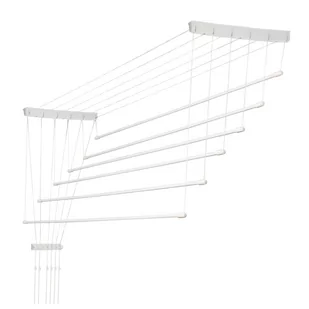 Suszarka sufitowa na pranie Torp, 6 prętów, 170 cm, biała - Suszarki na ubrania - miniaturka - grafika 1