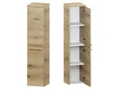 Szafki łazienkowe - Słupek Łazienkowy ATHD 30 cm 2D Prawy - Dąb Evoke Coast Mat - Uchwyty Złote Polerowane - miniaturka - grafika 1