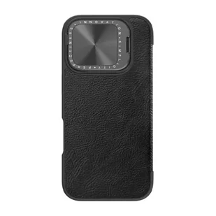 Etui Nillkin Qin Prop Leather iPhone 16 Pro Max (czarny) - Etui i futerały do telefonów - miniaturka - grafika 1