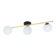 Lampy sufitowe - Splendi lampa sufitowa 3-punktowa czarna/złota/opal 1248/3 - miniaturka - grafika 1