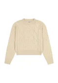 Swetry damskie - SWETER DAMSKI WRANGLER 112356472 WORN WHITE M - miniaturka - grafika 1