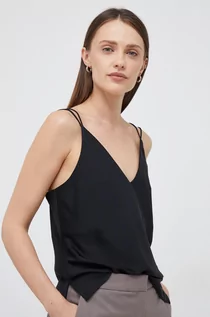 Bluzki damskie - Calvin Klein bluza kolor czarny - grafika 1