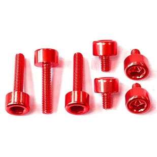 Pro-Bolt TYA280 aluminiowy zestaw śrub do pokrywy zbiornika, czerwony - Części motocyklowe - miniaturka - grafika 1